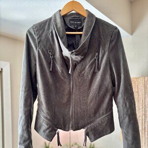 Solemio Faux Suede Moto Jacket